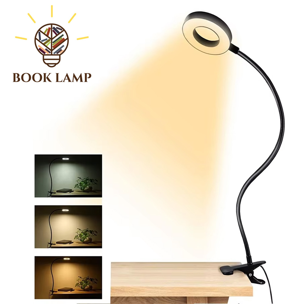 Book Light Flexible - Lampa biurkowa z klipsem, 48 diod
