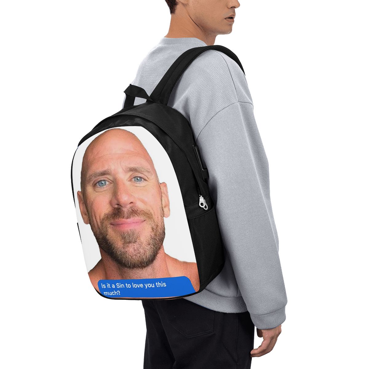 Travel Packing Accessories - Plecak Johnny Sins z motywem flirtującego