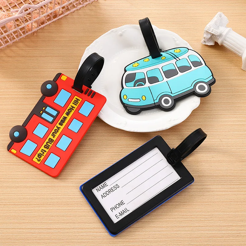 Travel Accessories Name - Cute Cartoon Cars PVC Silikonowe przywieszki