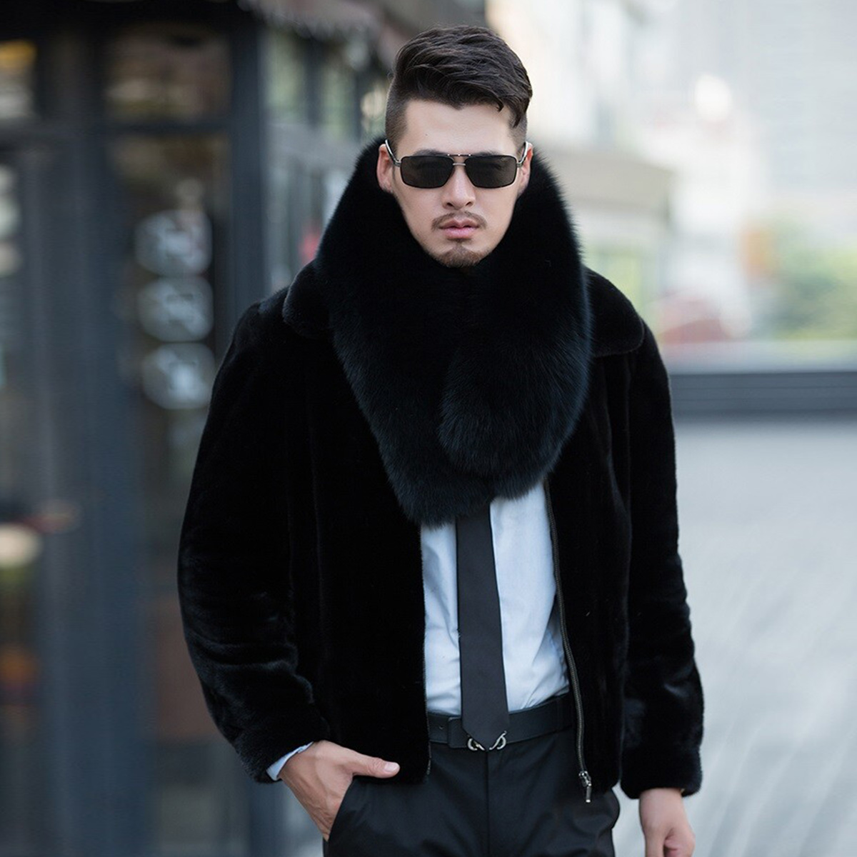 Szal z prawdziwego futra lisa, – Travel Accessories Sale recenzja i cena