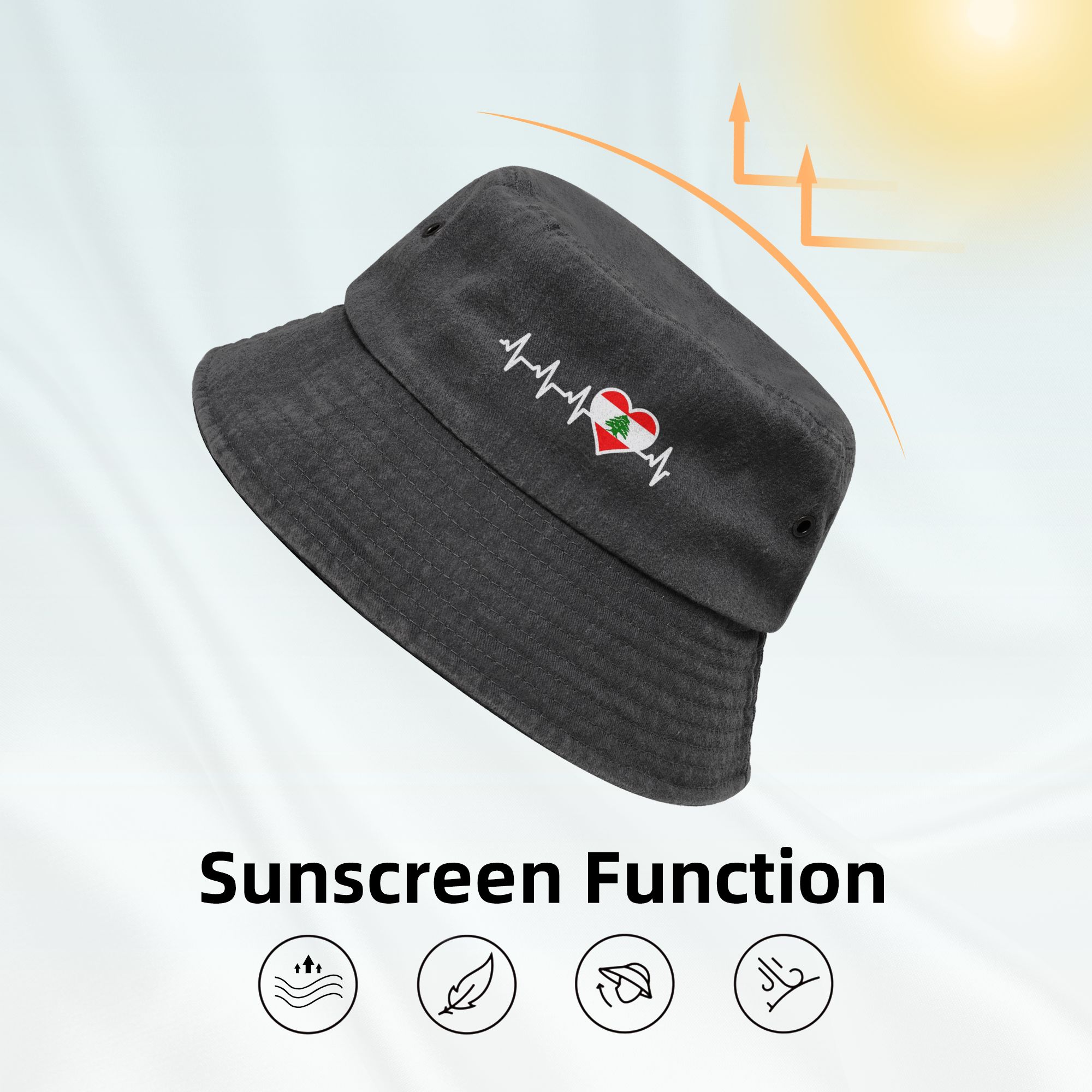 Czapka typu bucket hat z flagą – Travel Accessories Lebanon recenzja i cena