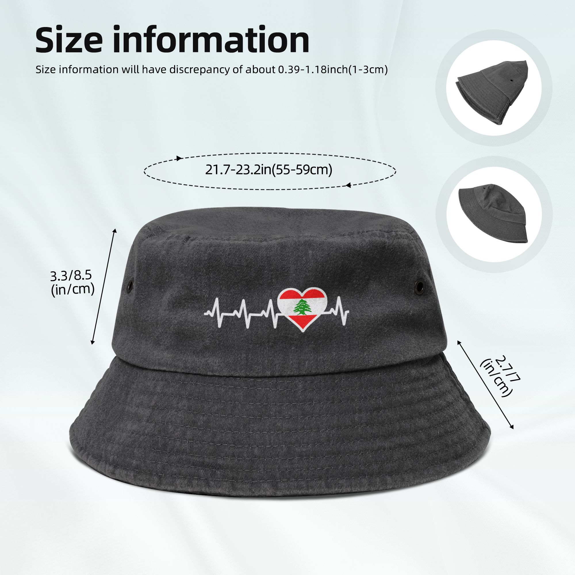 Czapka typu bucket hat z flagą – Travel Accessories Lebanon recenzja i cena
