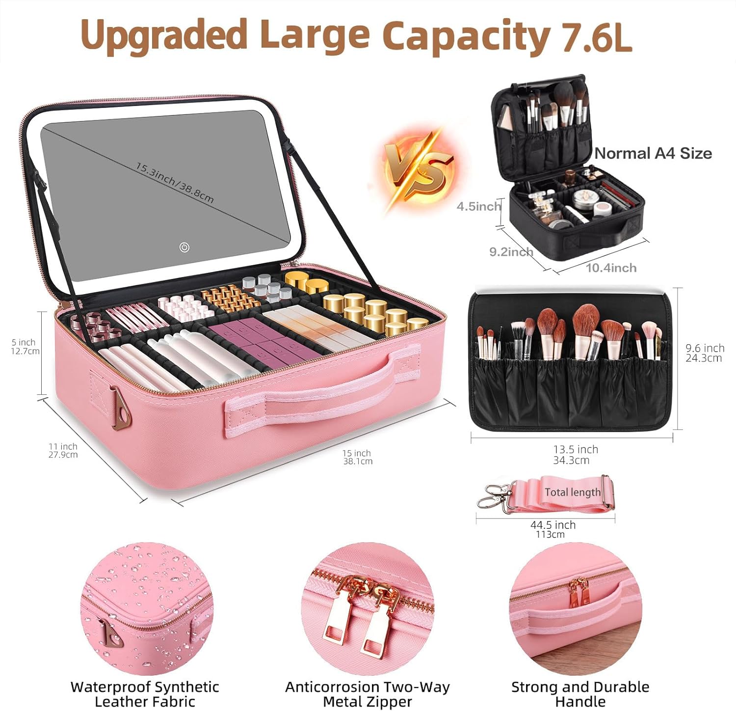 Duża kosmetyczka z lustrem LED – Travel Packing Accessories recenzja i cena